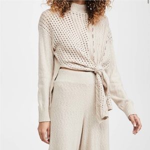 Free People Women's Harper Set, Washed Muslin, Off White, L